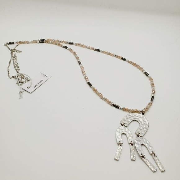 ROMOLO STITCH FIX LONG SILVER NECKLACE BEADS - Picture 7 of 10